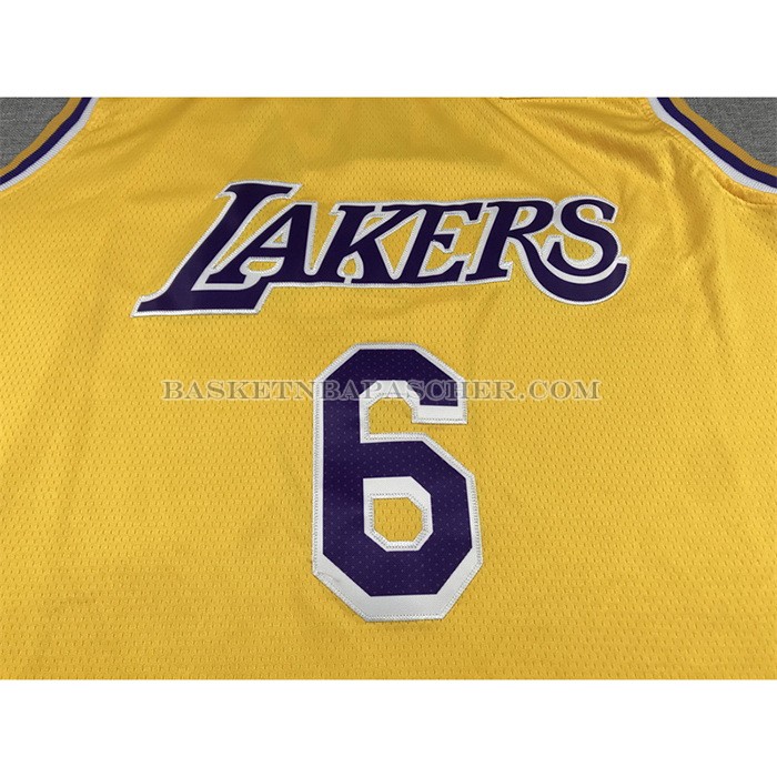Maillot Los Angeles Lakers LeBron James NO 6 Icon 2022-23 Jaune